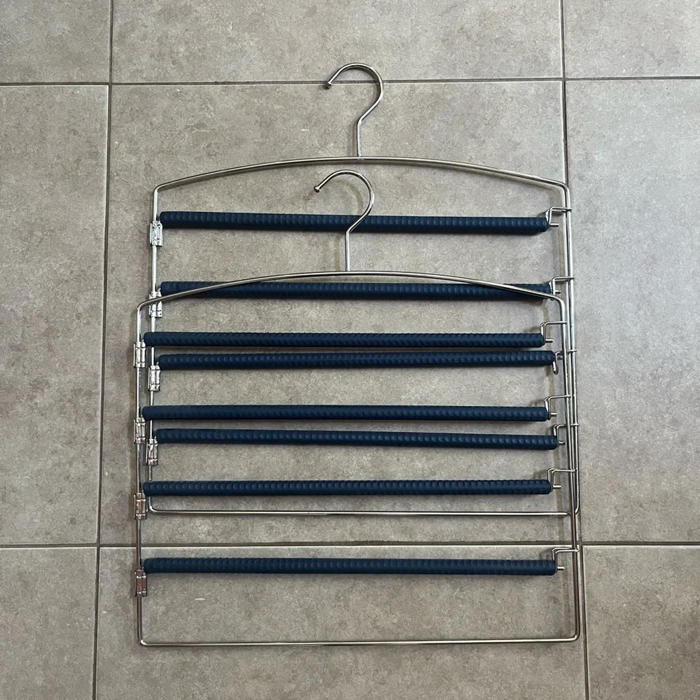 2 RICHARDS 4 Tier Closet & Storage Clothes Hanger Space Saving w Swing Arms NWOT